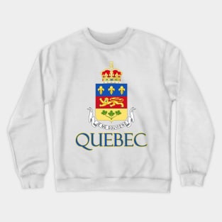 Quebec, Canada - Coat of Arms Design Crewneck Sweatshirt